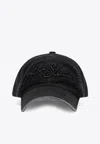 Acne Studios Embroidered Logo Baseball Cap In Black