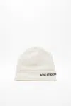 Acne Studios Embroidered Logo Beanie In Off White