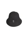 Acne Studios Embroidered-logo Bucket Hat In Black