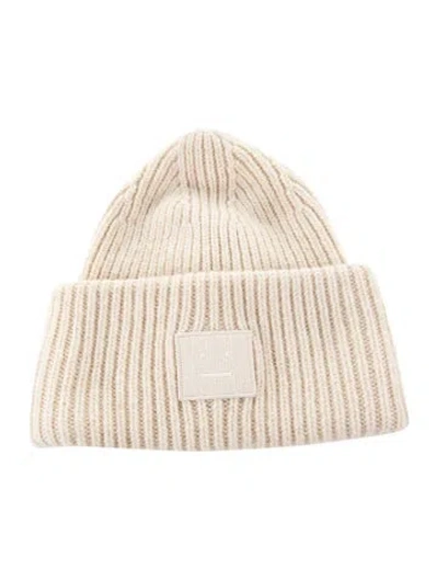 Pre-owned Acne Studios Embroidered Neutral Beanie