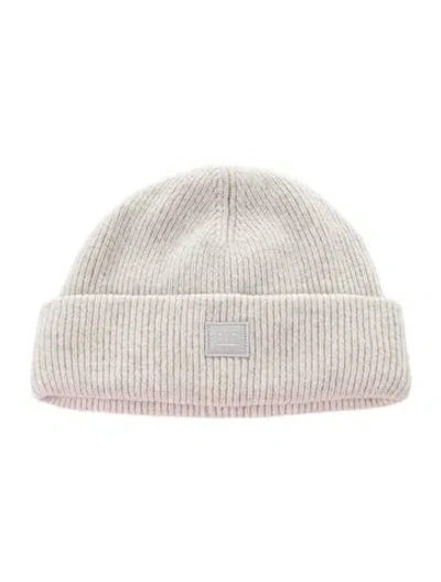 Pre-owned Acne Studios Embroidered Wool Beanie In Gray