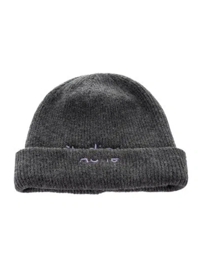 Pre-owned Acne Studios Embroidered Wool Beanie In Multi