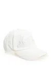 Acne Studios Classic White Cotton Cap With Embroidered Logo In White