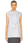 Acne Studios Emet Top In Grey Melange