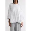 Acne Studios Eniko Bubble Hem Sweatshirt In Grey Melange