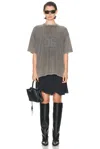 Acne Studios Ennie College Shirt Dress In Gray