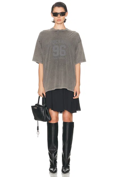 Acne Studios Ennie College Shirt Dress In Gray
