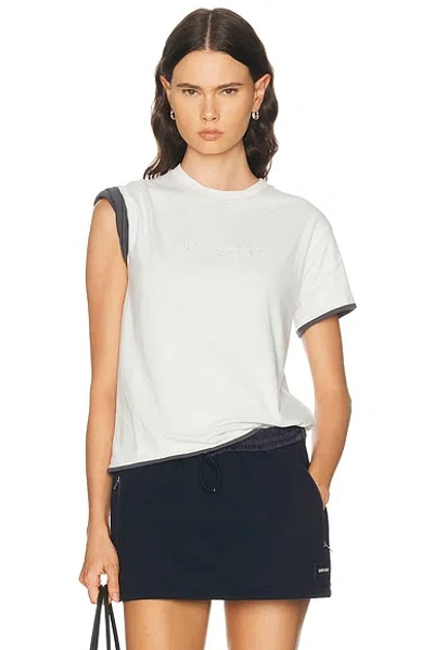 Acne Studios Epping T-shirt In White & Grey