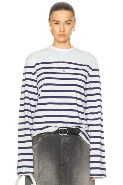 Acne Studios Erada Crew Neck Top In Pale Blue