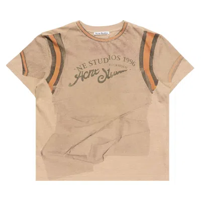 Pre-owned Acne Studios Eram Graphic T-shirt 'sand Beige' | Tan | Women's Size Xs In Brown