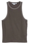 Acne Studios Eris Vintage Cotton Tank Top In Faded Black