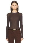 Acne Studios Ermana Top In Brown