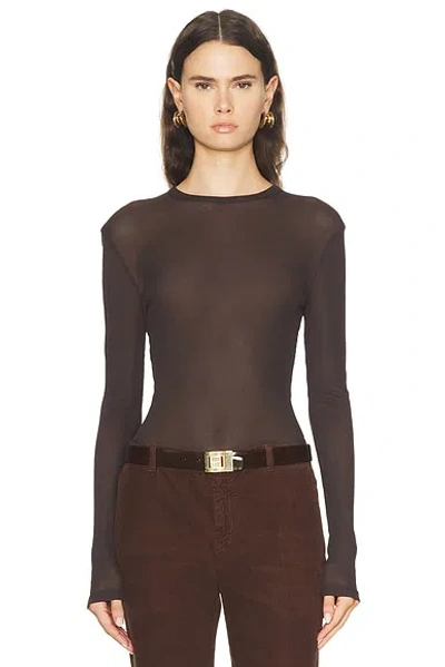 Acne Studios Ermana Top In Brown
