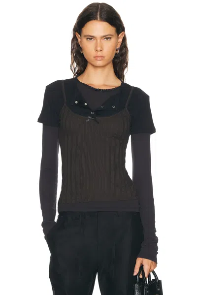 Acne Studios Ersilia Jersey T-shirt In Black