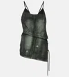Acne Studios Printed Cotton Jersey Sleeveless Top In Black