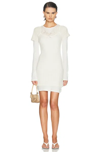 Acne Studios Esol Mini Dress In White