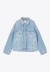 Acne Studios Distressed Relaxed Fit Denim Jacket