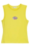 Acne Studios Etch Market Stretch Cotton Tank In Yellow