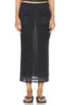 Acne Studios Woman Midi Skirt Charcoal Size M Nylon In Anthracite Grey