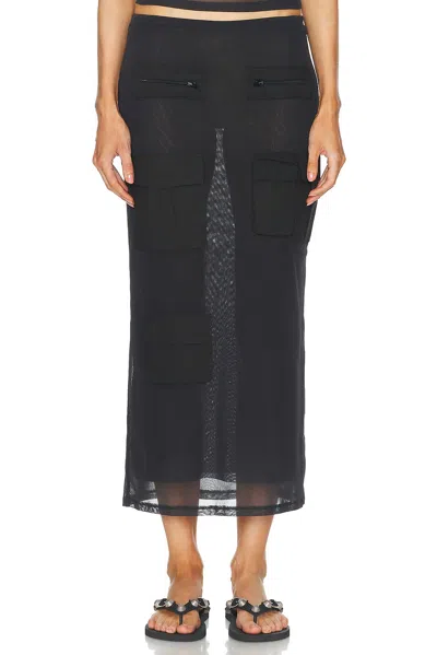 Acne Studios Etty Cargo Skirt In Anthracite Grey