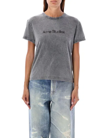 Acne Studios Etza Blurred T-shirt In Grey