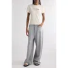 Acne Studios Logo T-shirt In Pearl Grey