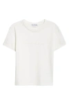 Acne Studios Etza Embroidered Logo Fitted Cotton T-shirt In Cold White