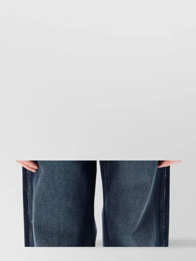 Acne Studios Etza Print Tshirt Crew Neck In Blue