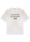 Acne Studios Exford 1996 Mélange Cotton T-shirt In White And Black