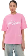 Acne Studios Exford Tourist Logo Tee Bubble Pink In Purple