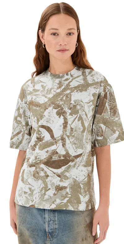 Acne Studios Exford U Camo Vintage Tee Concrete Grey Camo In Multi