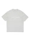 Acne Studios Exford U Pique Tourist Logo Melange In Gray