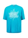 Acne Studios Extorr Devil Logo T-shirt In Blue