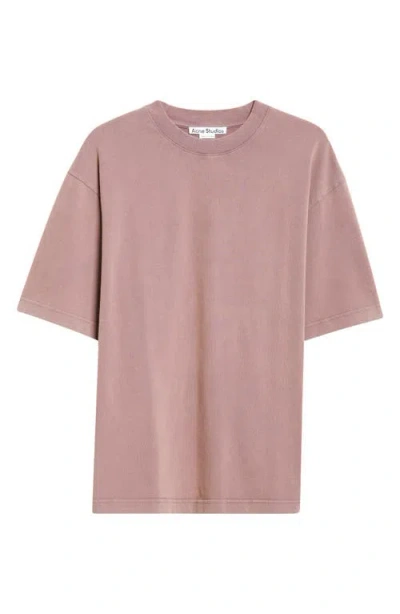 Acne Studios Extorr Logo Back T-shirt In Plum Purple