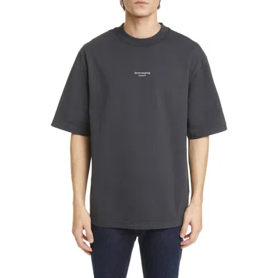 Acne Studios Brand-embossed Relaxed-fit Cotton-jersey T-shirt In Black