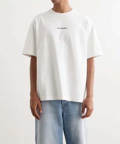 Pre-owned Acne Studios Extorr Stamp T-shirt In White