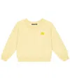 Acne Studios Face Cotton Jersey Sweatshirt In Pale Yellow Melange