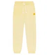 Acne Studios Face Cotton Sweatpants In Pale Yellow Melange