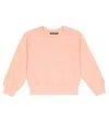 Acne Studios Face-patch Crewneck Sweatshirt In Powder Pink