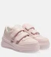 Acne Studios Velcro Strap Platform Sneakers In Pink