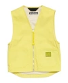 Acne Studios Face Logo-appliqué Cotton Gilet In Yellow
