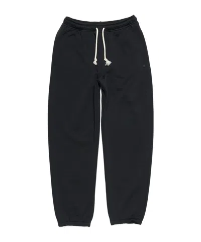 Acne Studios Face Logo-appliqué Cotton Track Pants In Black