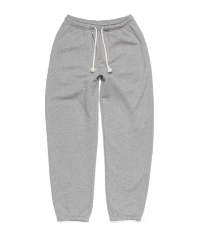 Acne Studios Face Logo-appliqué Cotton Track Pants In Gray