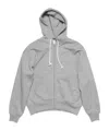 Acne Studios Hooded Zip Sweater In Gray