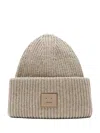 Acne Studios Ribbed Logo-patch Beanie