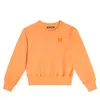 Acne Studios Face Logo Cotton Jersey Sweatshirt In Orange