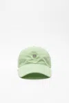 Acne Studios Face Logo Patch Cap In Mint Green