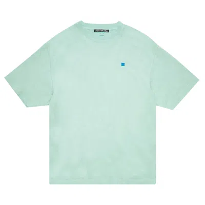 Pre-owned Acne Studios Face Logo Patch Crewneck T-shirt 'sea Foam Green' | Men's Size Xl