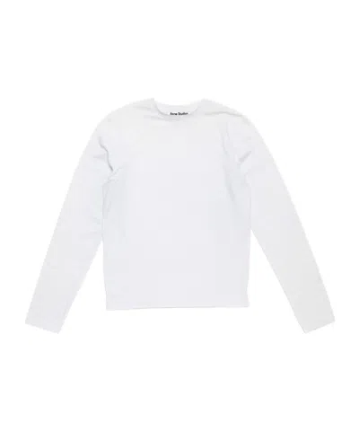 Acne Studios Face Logo T-shirt In White