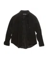 Acne Studios Face-patch Corduroy Shirt In Black